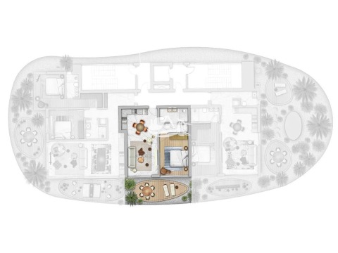 Luxurious two-bedroom apartment right by the sea, the world-class designer's first Brand project in Cyprus